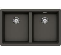 Schock Lavello due vasche BROOKLYN N200 BYKN200A43 finitura asphalt da 75x45.6 cm