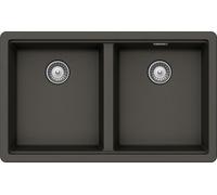Schock Lavello due vasche BROOKLYN N200U BYKN200U43 finitura asphalt da 73.2x43.8 cm