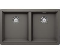 Schock Lavello due vasche GALAXY N200 GALN200A91 finitura silverstone da 75x45.6 cm