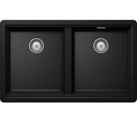 Schock Lavello due vasche GALAXY N200U GALN200U84 finitura nero puro da 73.2x43.8 cm