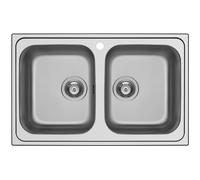 Schock Lavello due vasche MASTER N200 S MASTN200S finitura inox spazzolato da 79x50 cm