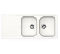 SCHOCK Lavello Lithos D200 Bianco Assoluto, Linea Lithos, 116X50 cm, Cristalite Plus - LITD200A01N