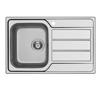 Schock Lavello una vasca con gocciolatoio a destra MASTER D100 S MASTD100SSX finitura inox spazzolato da 79x50 cm