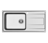 Schock Lavello una vasca con gocciolatoio a destra WAVE D100 L WAVD100LSX finitura inox spazzolato da 100x50 cm