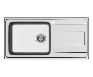 Schock Lavello una vasca con gocciolatoio a destra WAVE D100 L WAVD100LSX finitura inox spazzolato da 100x50 cm