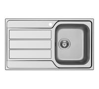 Schock Lavello una vasca con gocciolatoio a sinistra MASTER D100 MASTD100DX finitura inox spazzolato da 86x50 cm