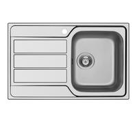 Schock Lavello una vasca con gocciolatoio a sinistra MASTER D100 S MASTD100SDX finitura inox spazzolato da 79x50 cm