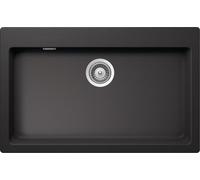 Schock Lavello una vasca PRIMUS N100XL PRIN100AP13 finitura nero assoluto da 79x50 cm