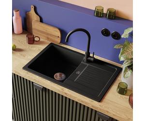 Schock Lima lavello da cucina, LIMD100SAGNE, D-100S A Lima nero [Lavelli da Cucina > per Base Sottolavello a partire da 50 cm]