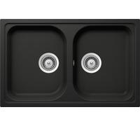 SCHOCK Lavello Lithos N200S Nero Assoluto, Linea Lithos, 79X50 cm, Cristalite Plus - LITN200SA13N