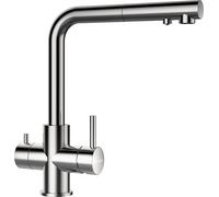 Schock Miscelatore 3 vie a doppio comando VITUS CON DOCCIA 560120EDM finitura acciaio inox massiccio