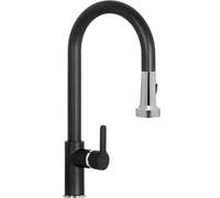 SCHOCK | Miscelatore Aquaalto con Doccia Estraibile a Doppio Gestto Professional, Colore Nero Puro, h443