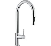 SCHOCK - Miscelatore Aquarain Monocomando Canna Alta Curvata con Doccetta | Estraibile Doppio Getto, Cromato, h445