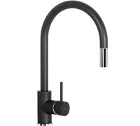 SCHOCK | Miscelatore Aquastar Monocomando con Doccetta Estraibile, Colore Nero Puro, h394,5