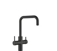 SCHOCK|Miscelatore Cucina Aquapura 5 Vie, Rubinetto Per Acqua Filtrata. Doppio Comando per Acqua Filtrata naturale ambiente, naturale fredda e frizzante fredda, Nero opaco, Made In Italy