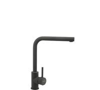 SCHOCK|Miscelatore Cucina IDEA, Rubinetto Canna Alta Dritta, Rotazione canna 360°, smaltato Asphalt, Abbinabile ai lavelli, Made in Italy.