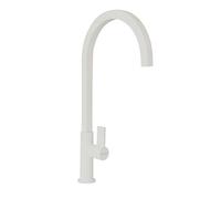 SCHOCK|Miscelatore Cucina NEW AQUAARCO T, Rubinetto Canna Alta Curvata Quadrata, Saving Apertura 90°, Rotazione Canna 360°, Ottone smaltato New Aluminia, Abbinabile ai lavelli, Made In Italy.