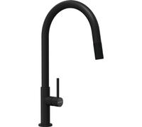 SCHOCK|Miscelatore Cucina TALIA Con Doccia Estraibile, Rubinetto Canna Alta, Saving Apertura 90°, Acciaio Inox Massiccio 304 Smaltato Nero Opaco, Abbinabile ai lavelli.