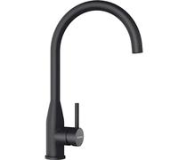 SCHOCK | Miscelatore Kavus con Canna Alta Curvata con Comando Integrato, Acciaio Inox Finitura Nero, h380mm