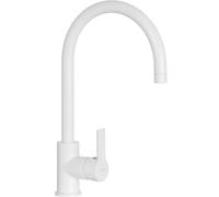 SCHOCK | Miscelatore New Aquaalto Monocomando Canna Alta Curvata a Raggio Maggiorato, Colore Bianco Assoluto, h380