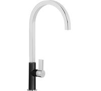 SCHOCK | Miscelatore New Aquaarco Monocomando a Canna Alta Quadrata Cromata, Nero Puro, h410mm