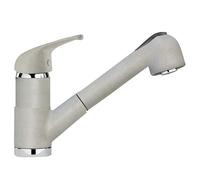 SCHOCK - Miscelatore Omega con Doccia, Monocomando con Bocca Girevole e | Doccetta Estraibile a Doppio Getto, Colore New Aluminia, h177.5mm