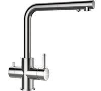 SCHOCK | Miscelatore Vitus Tre Vie per Acqua Filtrata con Canna Interna Separata e Doccetta Estraibile, Acciaio Inox Massiccio, h 309mm