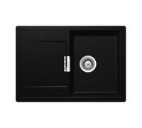 SCHOCK Lavandino compatto da cucina 74 x 51 cm Mono D-100S Night - Nero CRISTADUR GREEN LINE Lavello con scolapiatti da 45 cm di larghezza