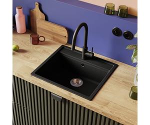 Schock Nemo lavello da cucina, NEMN100SAGNE, N-100S A Nemo nero [Lavelli da Cucina > per Base Sottolavello a partire da 50 cm]