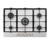 SCHOCK | Piano Cottura 5 Fuochi Gas Primus PC75 con Manopole Milleluci, Griglie in Ghisa, Valvole di Sicurezza, New Alumina, 740x500 mm