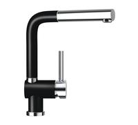 Schock Piega rubinetto da cucina, estraibile, orientabile, 547121PUR, Piega nero opaco [Rubinetteria da Cucina > Rubinetti da Cucina]