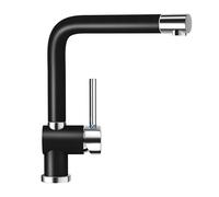 Schock Piega rubinetto da cucina, orientabile, 547001PUR, Piega nero opaco [Rubinetteria da Cucina > Rubinetti da Cucina]