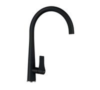 SCHOCK Rubinetto da cucina GOTA, nero, rubinetto ad alta pressione con beccuccio fisso e connettori standard standard