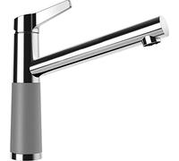 SCHOCK Rubinetto da cucina SC-510 Croma - Rubinetto a bassa pressione CRISTADUR con scarico fisso e attacchi standard