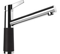 SCHOCK Rubinetto da cucina SC-510 Nero - Rubinetto a bassa pressione CRISTADUR con beccuccio fisso e attacchi standard
