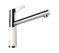 SCHOCK Rubinetto da cucina SC-510 Polaris - Rubinetto a bassa pressione CRISTADUR con scarico fisso e attacchi standard