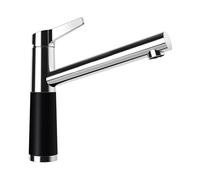 SCHOCK Rubinetto da cucina SC-510 Puro - Rubinetto a bassa pressione CRISTADUR con beccuccio fisso e attacchi standard