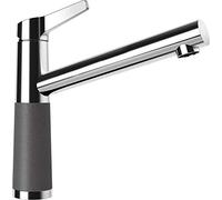 SCHOCK Rubinetto da cucina SC-510 Stone - Rubinetto a bassa pressione CRISTADUR con beccuccio fisso e attacchi standard