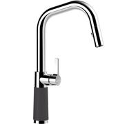 SCHOCK Rubinetto da cucina SC-530 Dusk - grigio ad alta pressione CRISTADUR con tubo flessibile estraibile e connettori standard