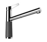 SCHOCK Rubinetto da cucina SC-510 Stone - Rubinetto a bassa pressione CRISTADUR con doccetta estraibile e connettori standard