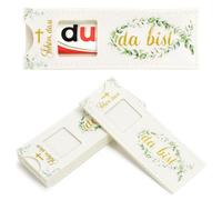 Schön das du da Bist - 24 pezzi Schön dass du da Bist Hülle Filzfür Schokolade Verpackung, Eukalyptus Fish Deko Geschenk für Jungen & Mädchen TaufKommunion Konfirmation Firmung