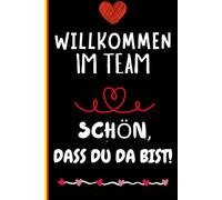 Schön Dass Du Da Bist: Team-Willkommensgeschenk, quadratisches Notizbuch zum Notieren über den neuen Job und die Kollegen, kleine Aufmerksamkeit für den Arbeitsplatz, Willkommensgeschenk