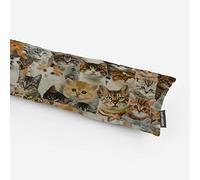 SCHÖNER LEBEN. Paraspifferi per finestra con grazioso motivo a gatti, lunghezza 110 cm