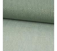 SCHÖNER LEBEN. Tessuto in tulle con glitter in tulle 1,50 m di larghezza, colore: verde salvia