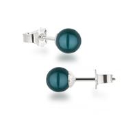 Schöner-SD - Orecchini da donna in argento 925, con perle rotonde, 6 mm, small, Vetro, Perla