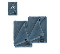 Schöner Wohnen Set di 2 asciugamani da doccia 70x140 cm, blu - Asciugamano in spugna, Set da 2 pezzi - Asciugamano in cotone Öko-Tex - grande, morbido - per bagno, neonati, bambini e palestra - ad