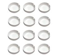 SCHÖNHUBER FRANCHI Set 12 Posacenere Bianchi | Ceramica di Qualità | Design Moderno | Ø 9 cm | Ideali per Bar e Ristoranti Hotel Catering Eventi Feste