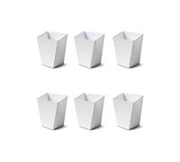 SCHÖNHUBER FRANCHI: Set 30 Coppette Monouso in Plastica Bianca | Ideali per Buffet, Feste e Catering | Resistenti e Eleganti- dimensioni 4.1x4.1 h 8.2