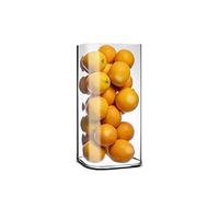 SCHÖNHUBER FRANCHI Vaso in Vetro Quadrato Trasparente - 17,6x17,6 H 25 cm - Elegante Centrotavola Moderno per Fiori e Arredo Casa ideale per hotel bar pasticcerie b&B pizzerie