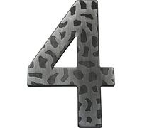 'schoess cucina casa numero numero "4, in ferro battuto, antico, altezza: 120 mm, 1 pezzi, zincato nero, 2903040